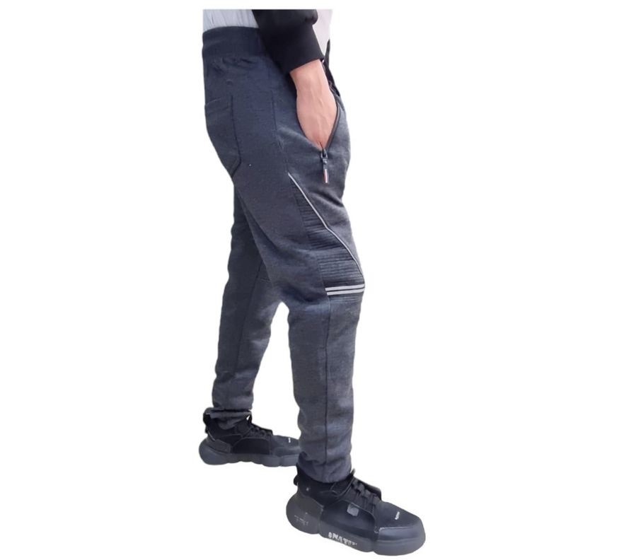 Pack 3 Pantalones Buzo Hombre Algodón. Fit Lineas-1