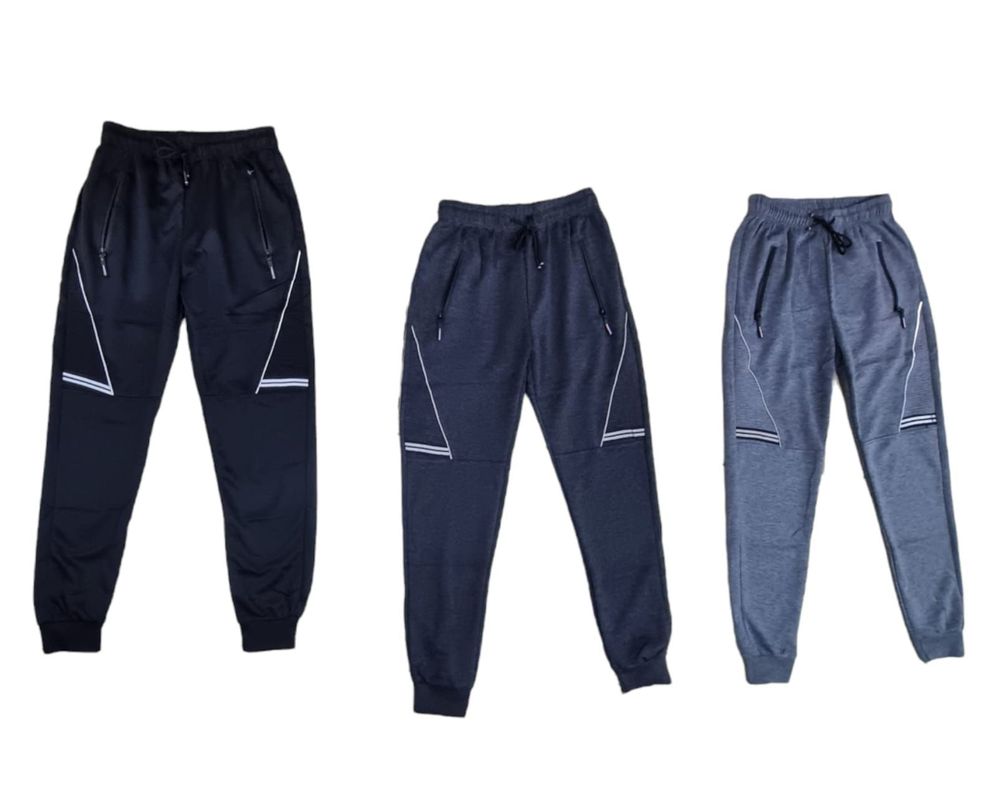 Pack 3 Pantalones Buzo Hombre Algodón. Fit Lineas-0