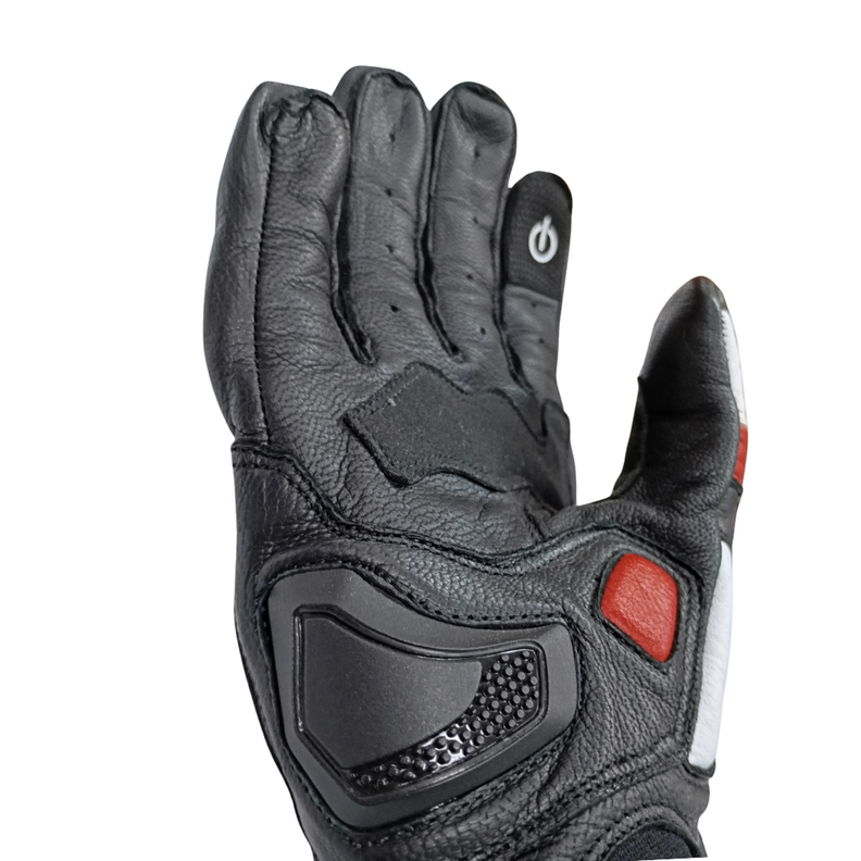 Guante Moto Cuero con protecciones -2