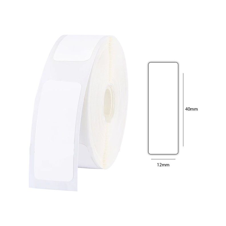 Cinta rotuladora D110 Niimbot 12x40mm Blanca-1