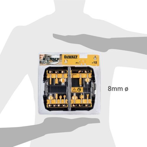 Set De Fresas 12 Piezas Dewalt Dt90016-qz-5