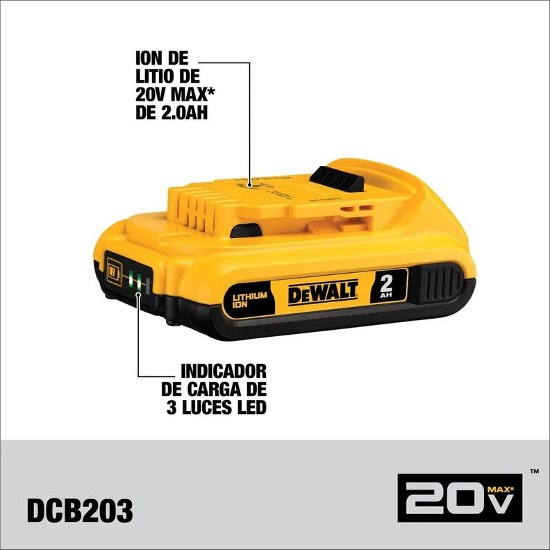 Kit Taladro Perc.+ Atornillador 20v + 2 Bat Dewalt Dck223d2-3