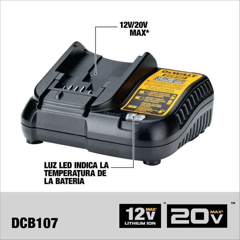 Kit Taladro Perc.+ Atornillador 20v + 2 Bat Dewalt Dck223d2-4