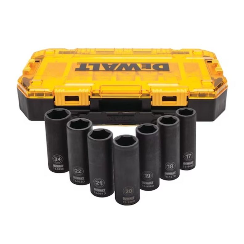 Juego De Dados De Impacto De 1/2 Pulgada Dewalt Dwmt74737-3