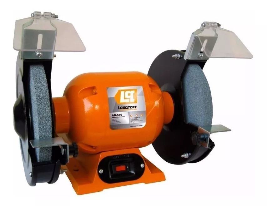 Esmeril De Banco Lusqtoff 8 Pulgadas 3/4hp 2 Discos Naranja-1