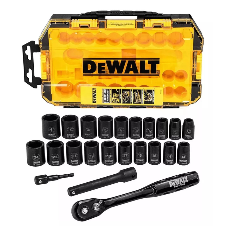 Set 23 piezas/dados impacto combinado 1/2” DEWALT DWMT74739-0