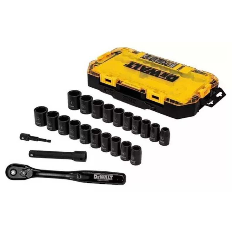 Set 23 piezas/dados impacto combinado 1/2” DEWALT DWMT74739-1