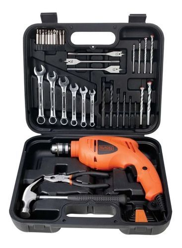Taladro Percutor 550w + 41 Acc. Black+decker Hd455ka-b2c-1