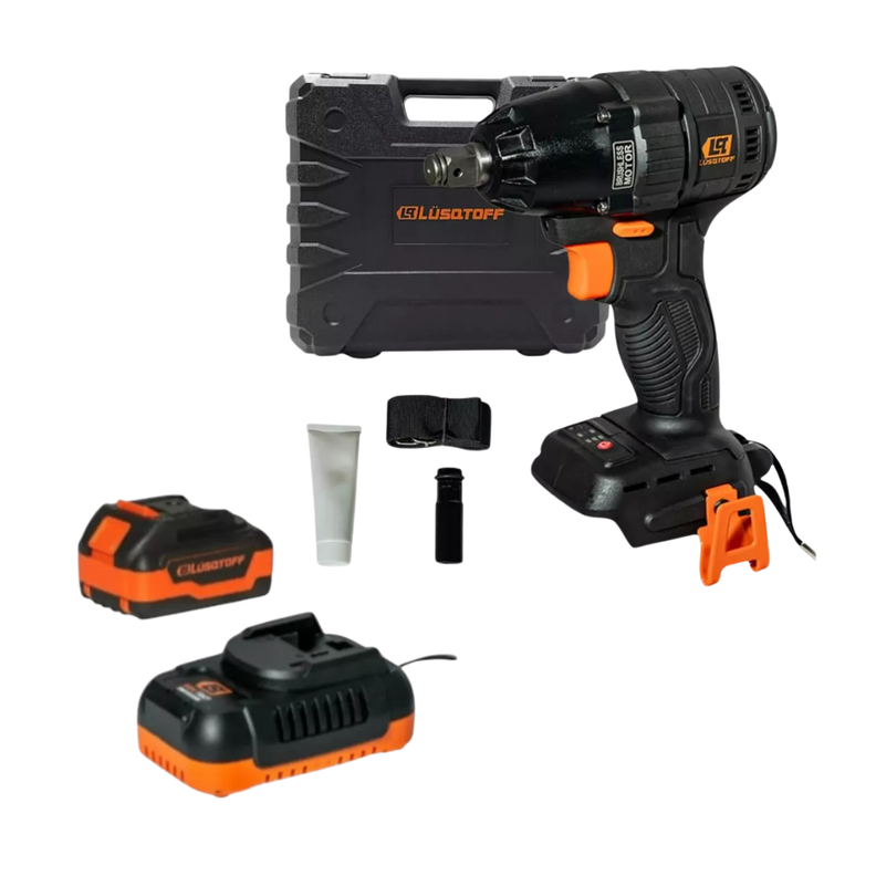 Llave De Impacto Inalámbrica Lusqtoff 750 Nm + Kit