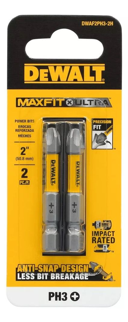 Puntas Maxfit-ultra Ph3-2'' (50.8mm) 2 Pzas - Dewalt-0
