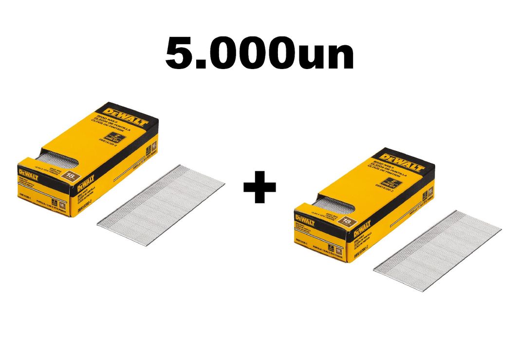 2 Cajas De 2500 Clavos De Puntilla 2 18ga Dewalt Dbn18200-2-0