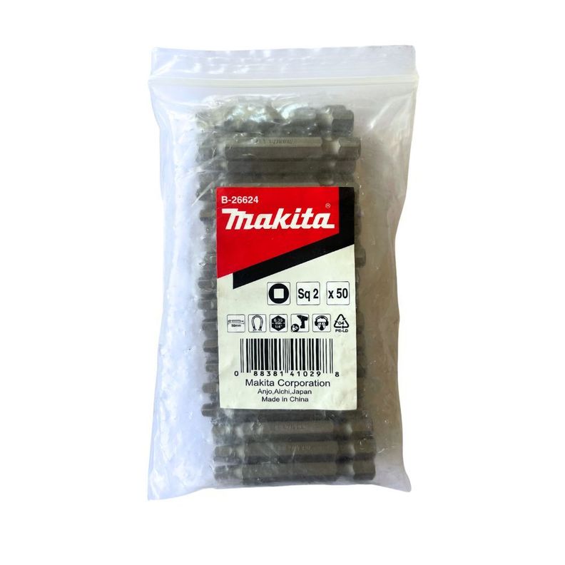 Set Puntas Atornillar SQ 2 50 Piezas Makita B-26624-0
