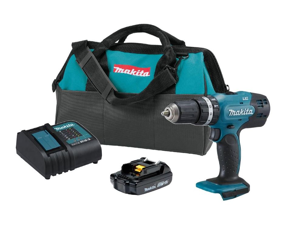 Taladro Percutor 18v 13mm Makita Dhp453x10 - 1 Bateria-0