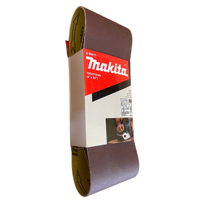 Lija de Banda 4x24" 3Pzs G-240 Madera-Metal Makita D59411-1