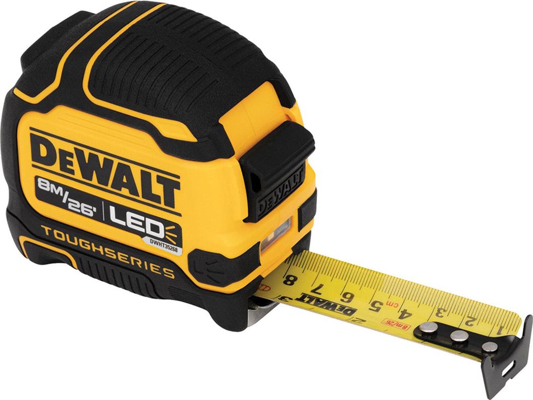 Huincha De Medir luz LED TOUGHSERIES 8m/26 Dewalt Dwht35268s-0