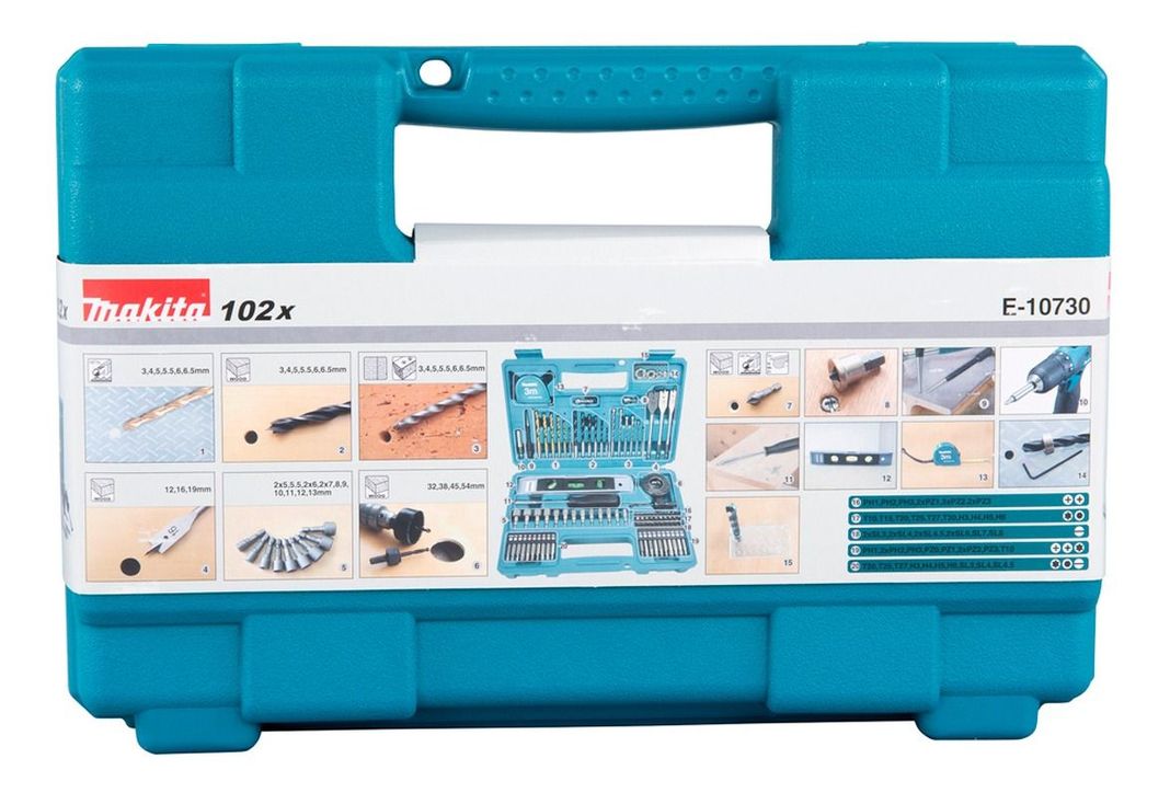 Set Juego De Puntas Y Accesorios Makita 102 Piezas E-10730-3