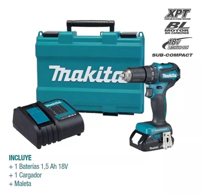 Taladro Atornillador Percutor Inalámbrico Makita Dhp483sy-6