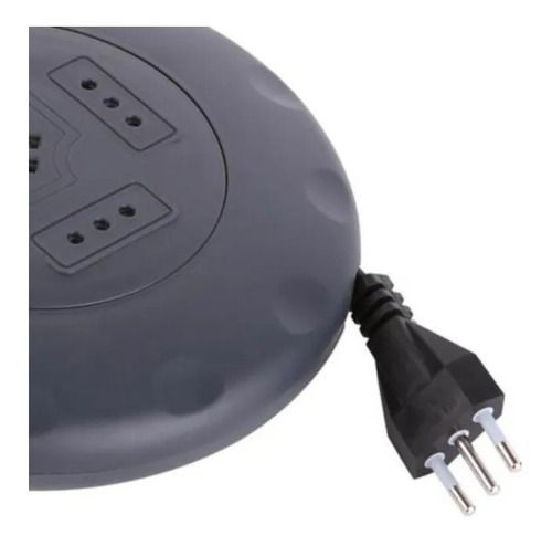 Alargador Retráctil 4 Tomas 5 M + 2 Usb Negro-1