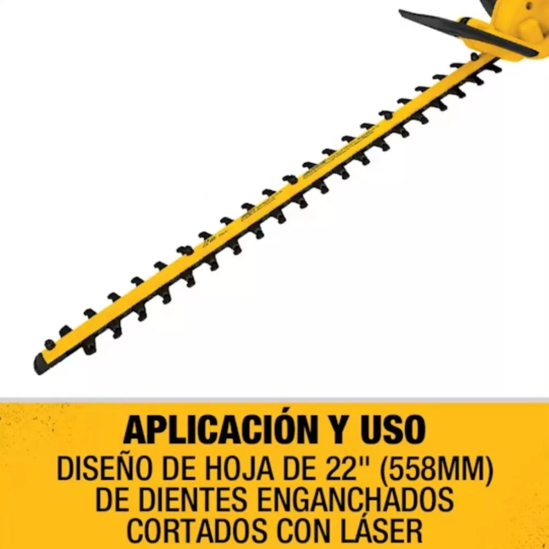 Cortasetos Inalámbrico 20V MAX* 5.0 Ah 22" DEWALT DCHT820P1-3