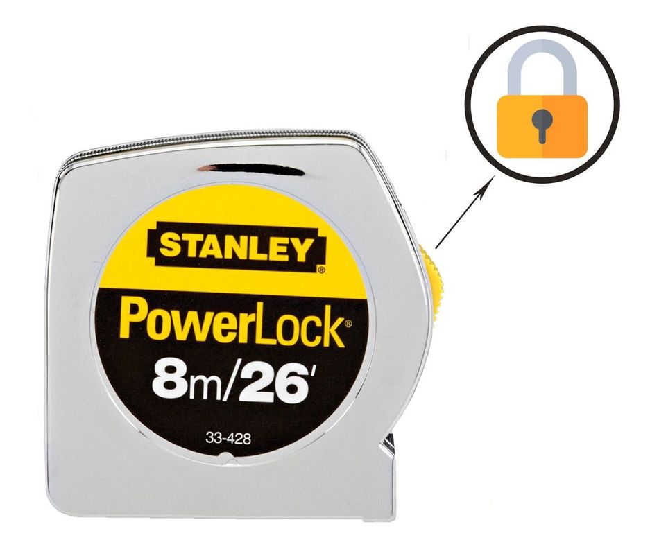Huincha De Medir 8m/26' Sensor Hcs Stanley 33-428ht-1
