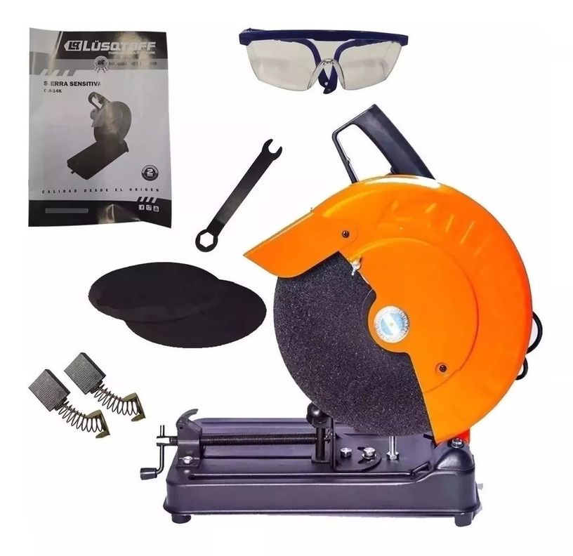 Tronzadora Cortadora Lusqtoff 14 PuLG + Kit Inicial Naranja-5