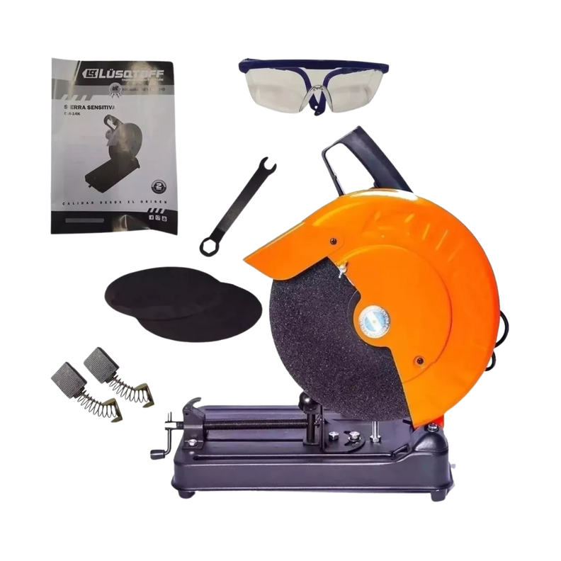 Tronzadora Cortadora Lusqtoff 14 PuLG + Kit Inicial Naranja-8