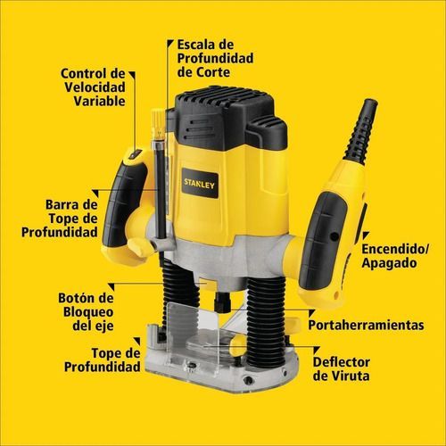 Rebajadora / Fesadora 1200w Stanley Srr1200-b2c-4