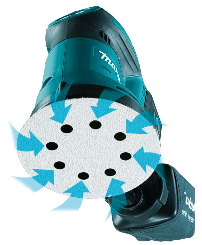Lijadora Rotorbital 125mm 5' 18v Makita DBO180Z Sin Baterias-3