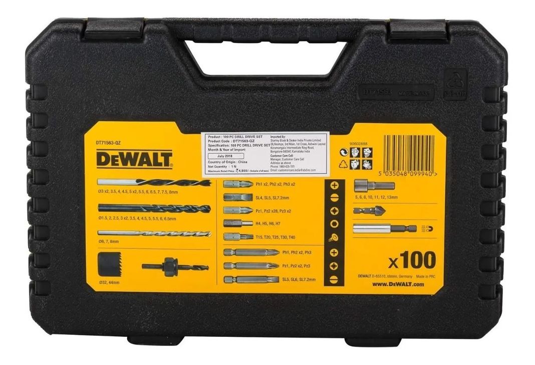 Set 100 Piezas Para Taladrar Y Atornillar Dewalt Dt71563-qz-6