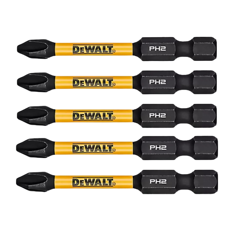 Set 5 Puntas Phillips 2-1/4 Nº1 Flextorq Dewalt Dwaf2ph1ir5-1