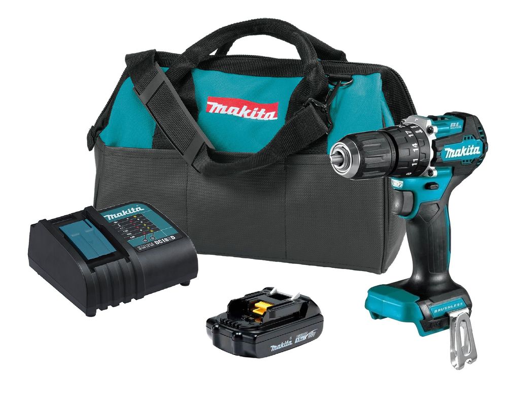 Taladro Percutor Inalámbrico 18v Makita Dhp487z + 1 Bateria-0