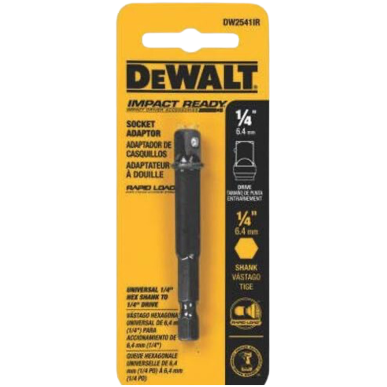 ADAPTADOR HEX A CUADRANTE 1/4 PULG DEWALT DW2541IR-0