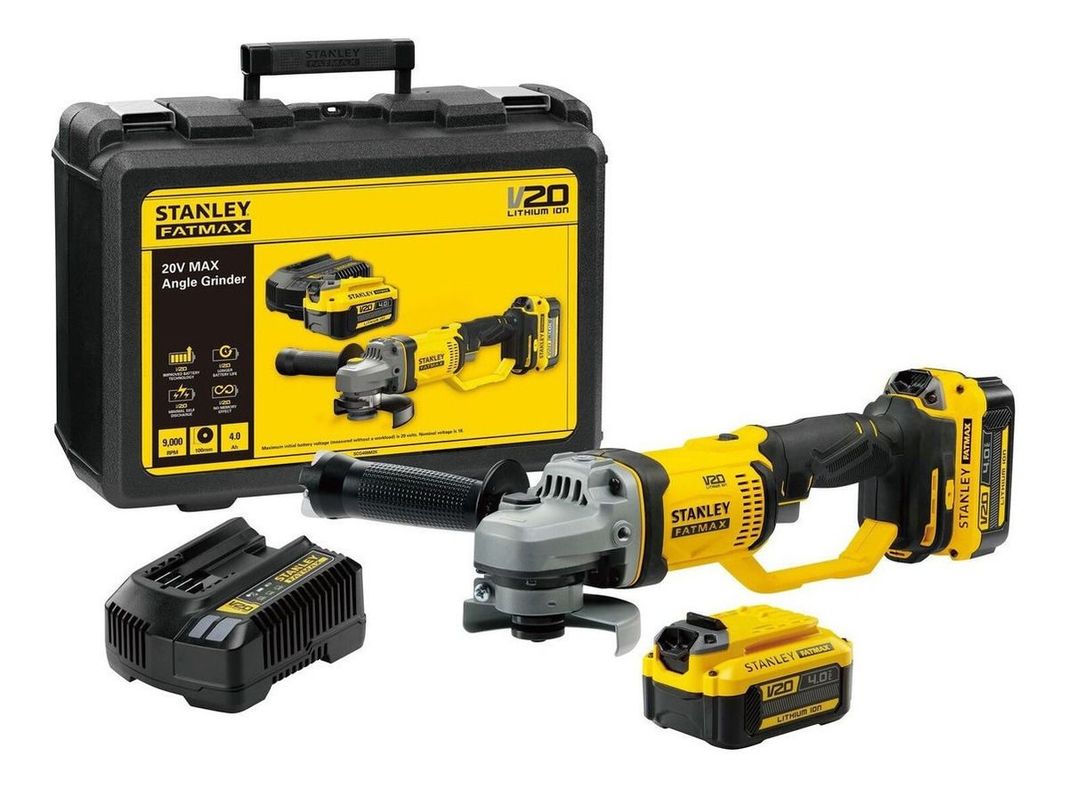 Kit Esmeril Angular 20v Inalámbrico 4-1/2 (115 Mm) Stanley-0