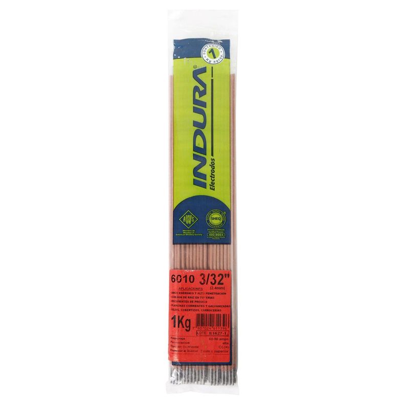 Electrodo 6010 3/32" 1 kg Indura-0