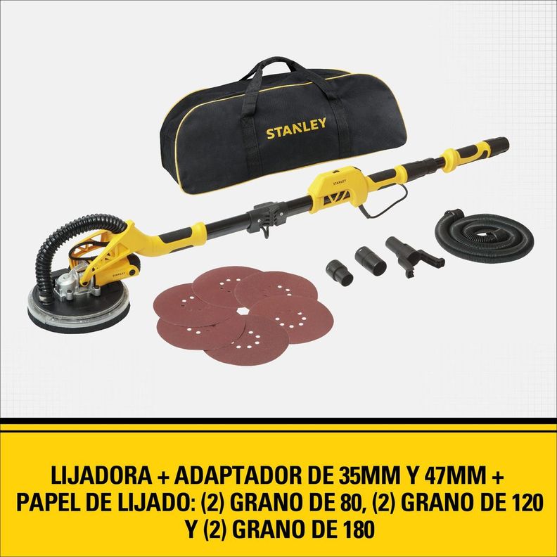 Lijadora De Pared Y Techo 750w Stanley Sw75-b2c-2