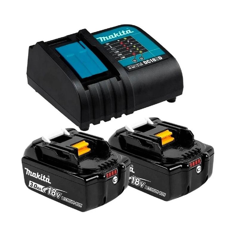 Kit Cargador + 2 Baterías 3.0ah 18v Makita BL1830-3