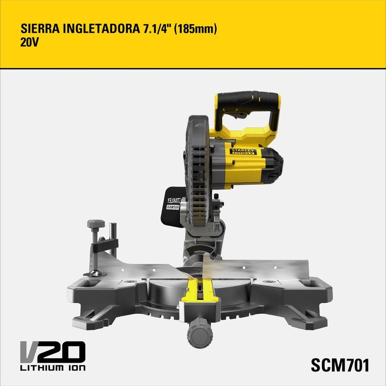 Sierra Ingleteadora 7-1/4 20v Stanley Scm701-b2 Sin Baterias-1