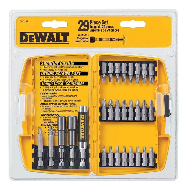 Set De 29 Piezas Con Guía Magnética Dewalt Dw2162-3