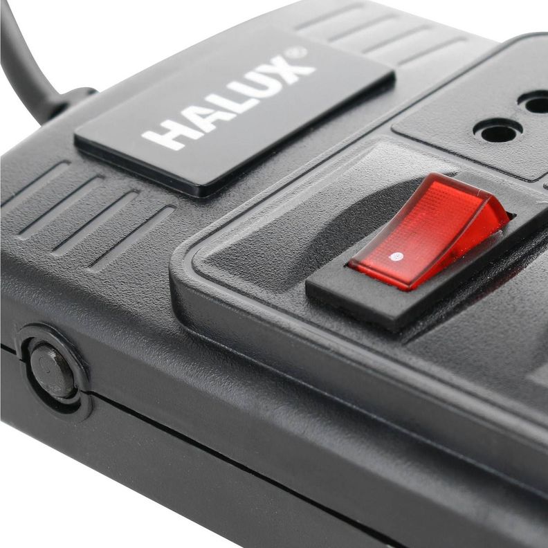 Alargador 6 tomas con 2 puertos USB e interruptor On Off 3 m-3