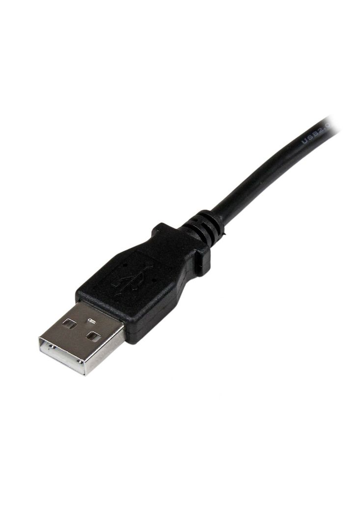 Cable Adaptador Usb 2m Para Impresora Acodado Usb A Macho -1