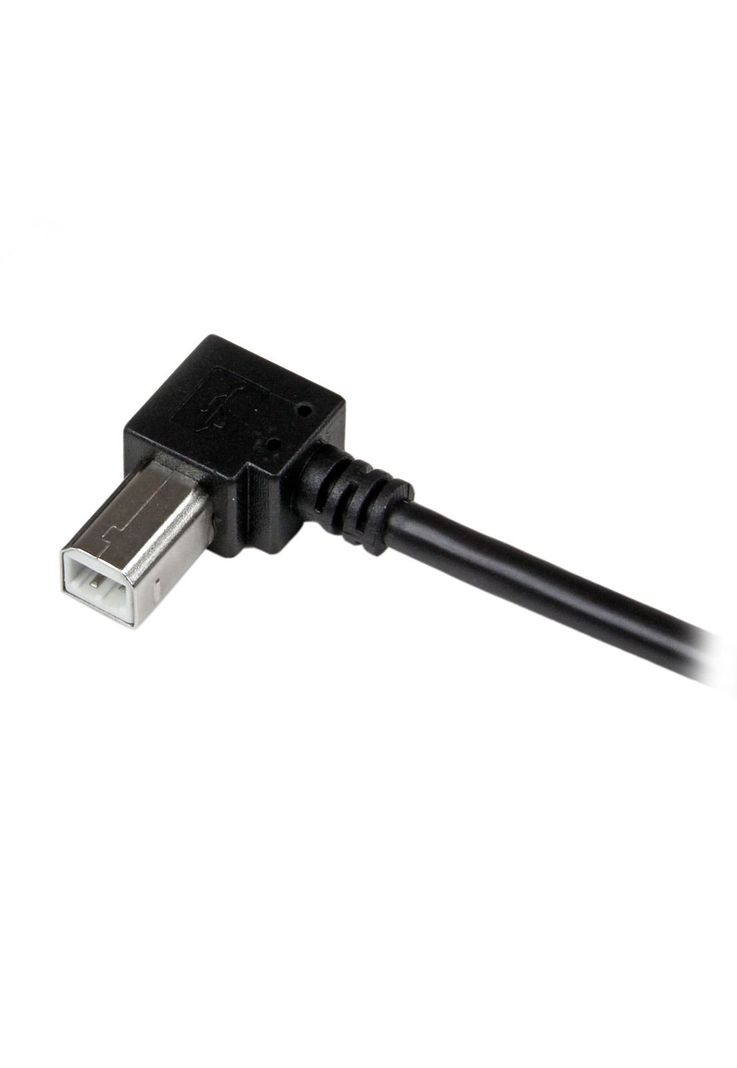 Cable Adaptador Usb 2m Para Impresora Acodado Usb A Macho -3