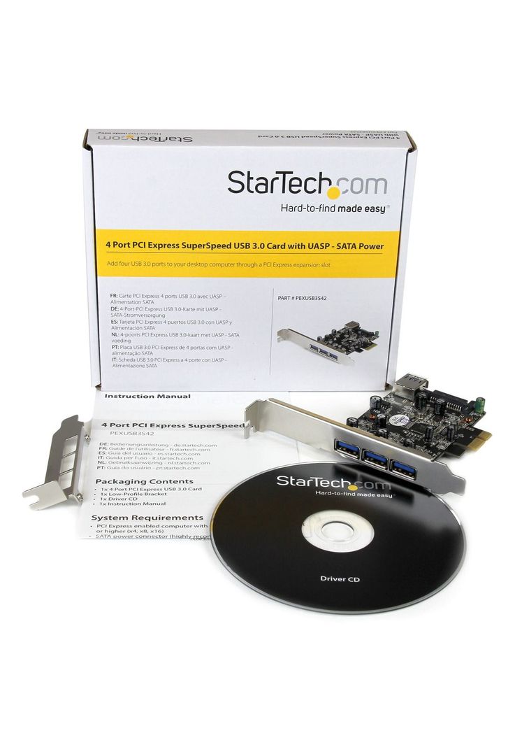 Tarjeta PCI Express con 4 Puertos USB 3.0 StarTech-4