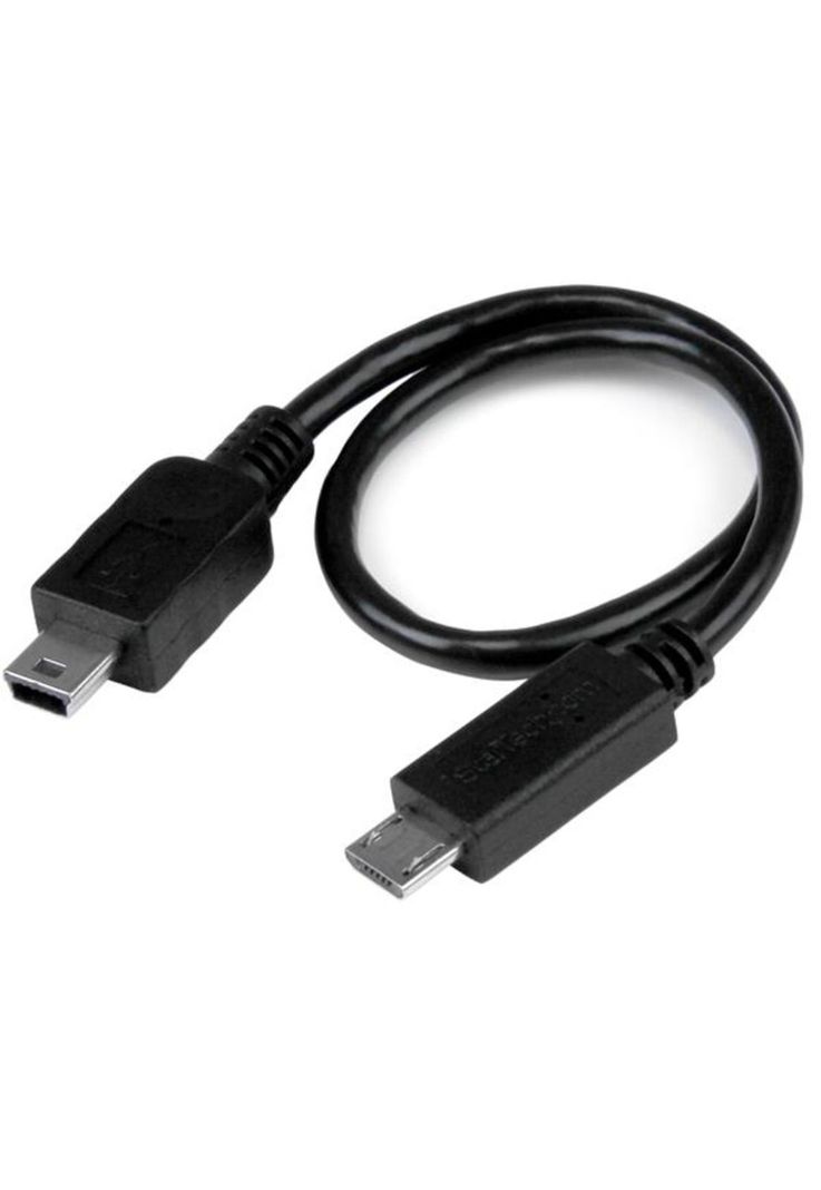 Cable USB OTG de 20cm Adaptador Micro USB a Mini USB-0