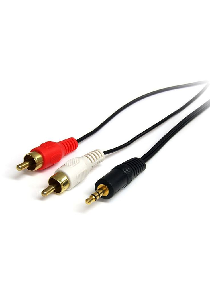 Cable de 1,8m de Audio Estéreo - 3,5mm a 2x RCA-0