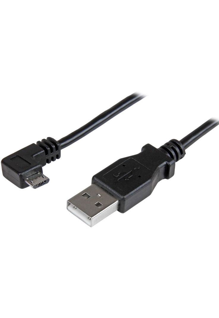 Cable de 2m Micro USB con Conector Acodado a la Derecha-0