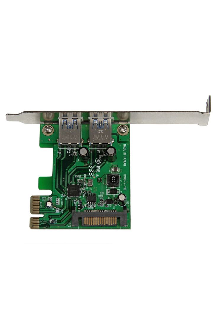 Tarjeta PCI Express 2 Puertos USB 3.0 UASP Alimentación SATA-1