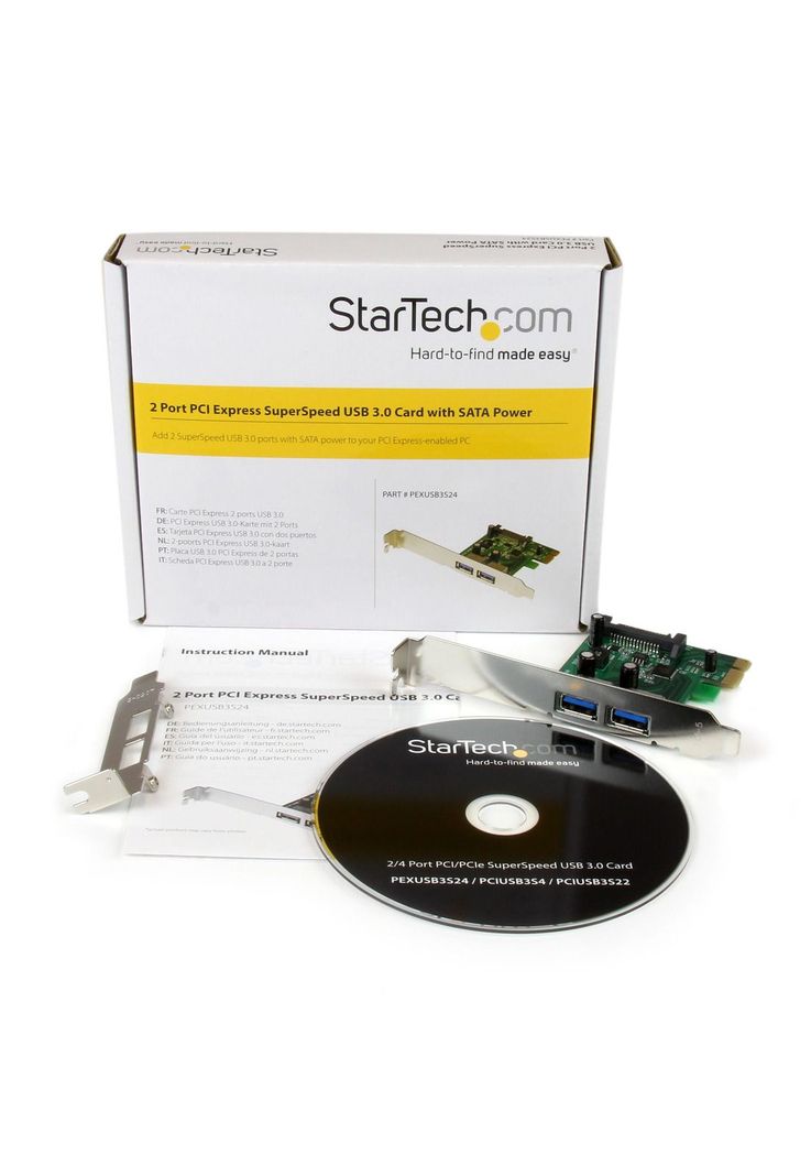 Tarjeta PCI Express 2 Puertos USB 3.0 UASP Alimentación SATA-4