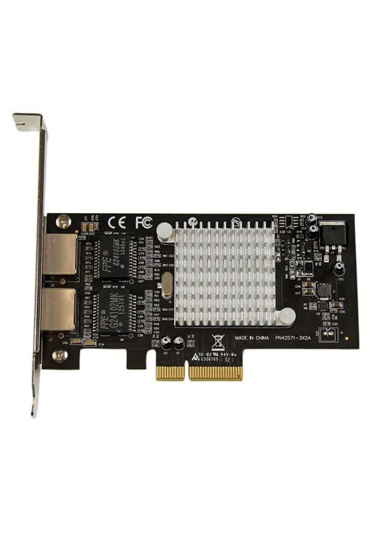 Tarjeta Red Gigabit Ethernet 2 Puertos RJ45 Chip Intel i350-1