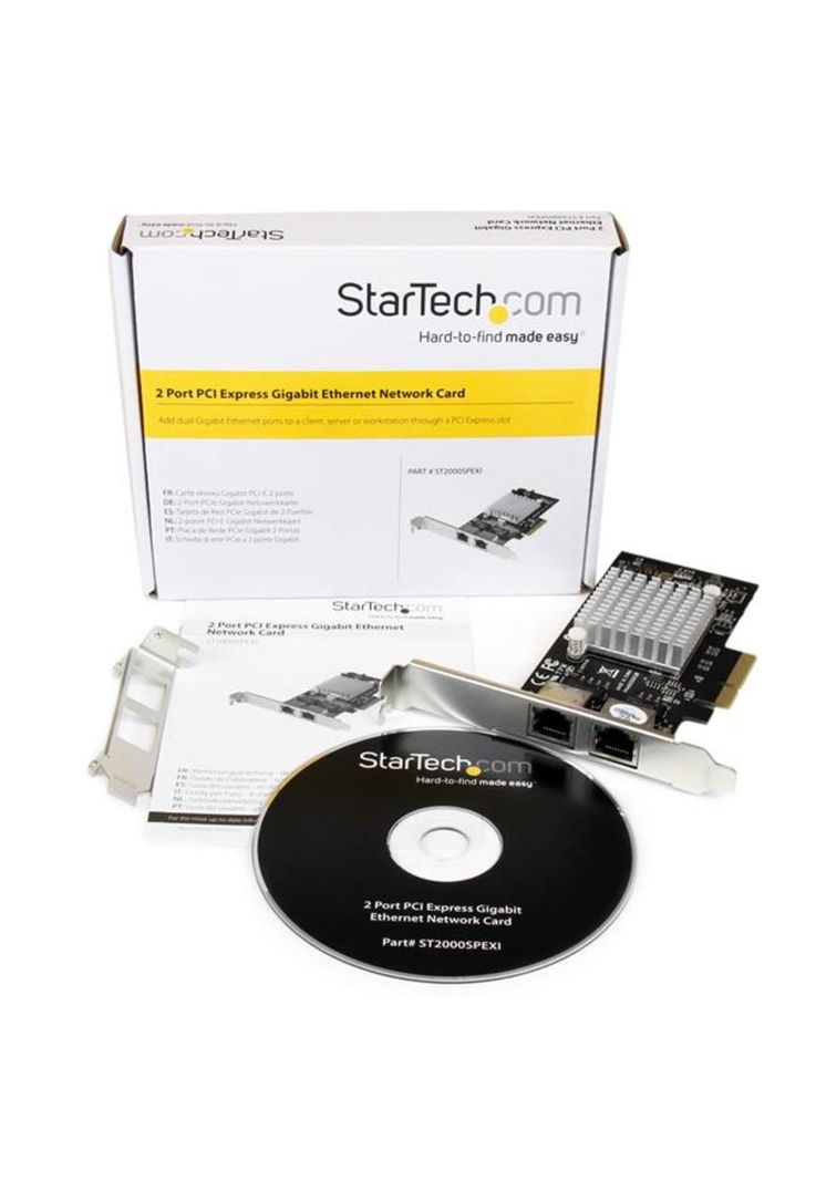 Tarjeta Red Gigabit Ethernet 2 Puertos RJ45 Chip Intel i350-4
