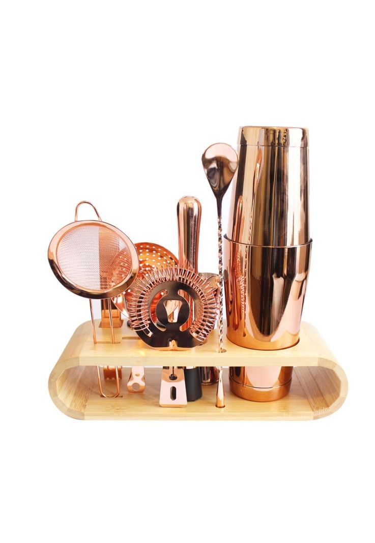 Set Bartender Juego Coctelera Cobre 10 piezas Moderna-0